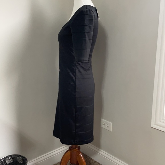 NWT Bisou Bisou Black Midi Dress - Picture 2 of 6